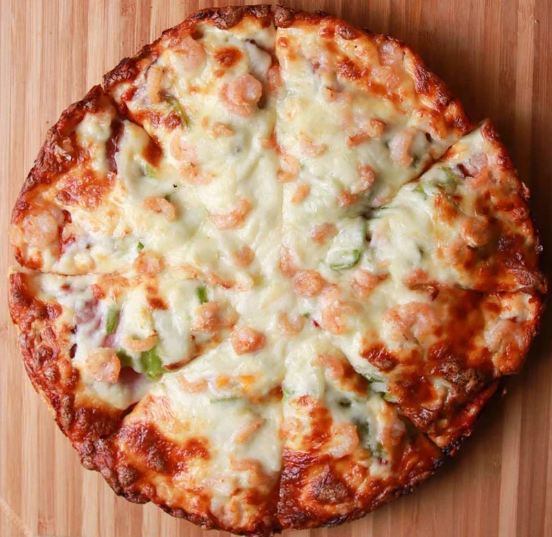 House Special pizza served at Monty's Pizza in west Edmonton, AB